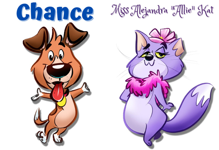 Chance the Dog and Miss Alley Kat