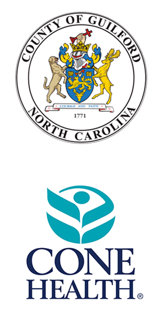 Guilford County seal Cone Health logo