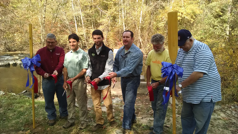Brooks Bridge ribbon-cutting